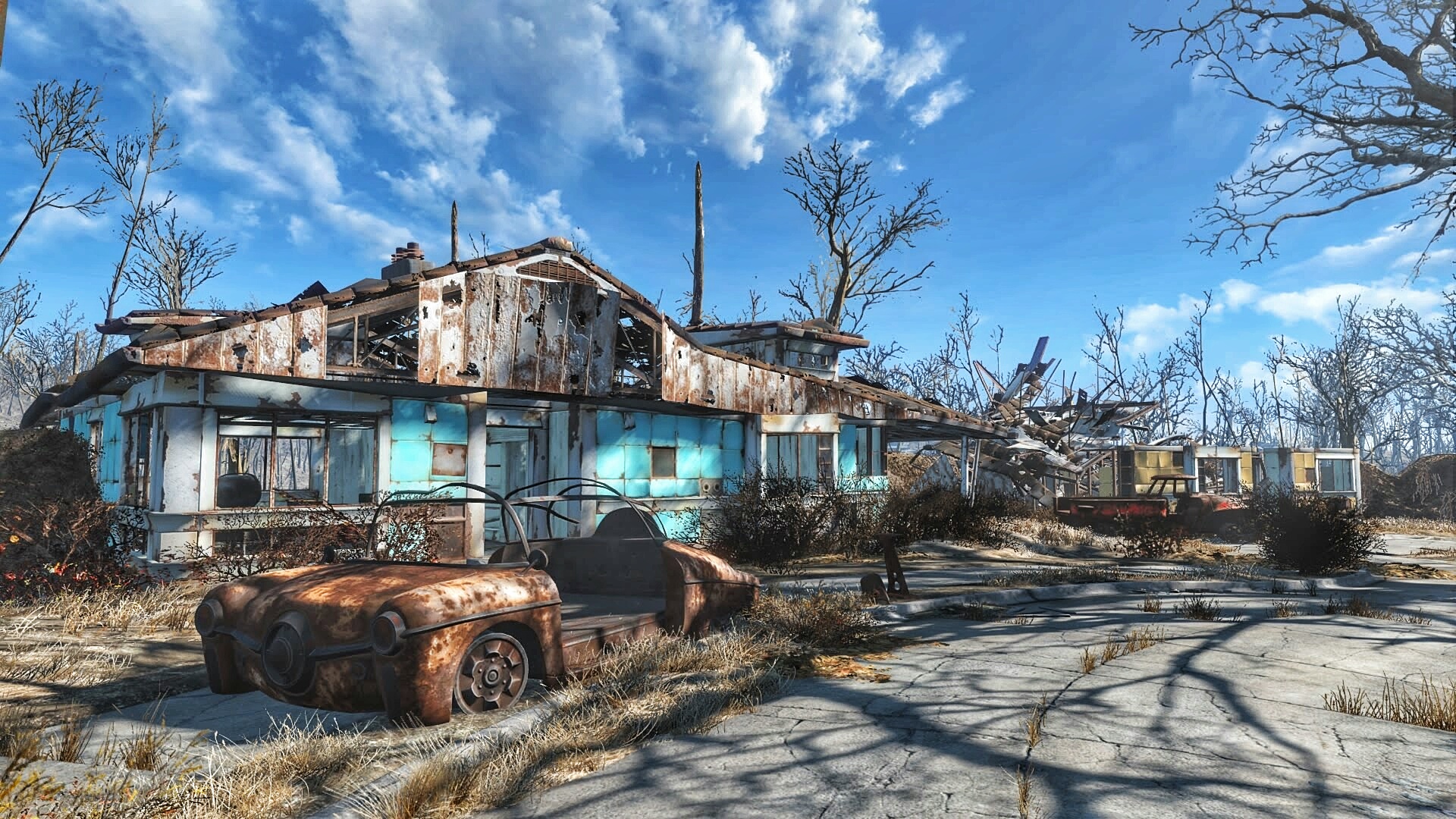 Fallout 4 at night фото 23